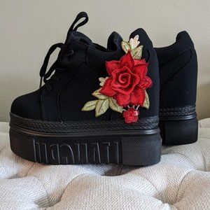 Platform wedge sneakers
